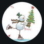 Cute Snowman Christmas Gift tags<br><div class="desc">Adorable Gift labels for your Christmas packages. Cute Gift tags for kids or adults!</div>
