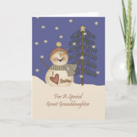 Cute Snowman Christmas Great Granddaughter