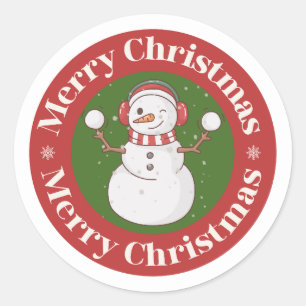 Cute Snowman Christmas Sticker
