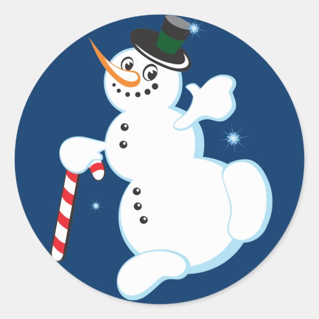 Cute Snowman Christmas stickers (Front)