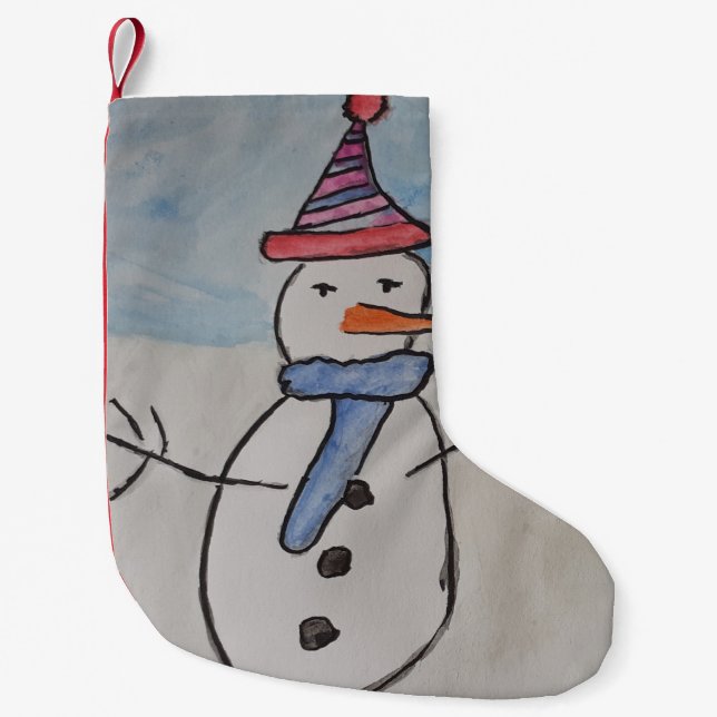 Cute Snowman Christmas Stocking (Front)