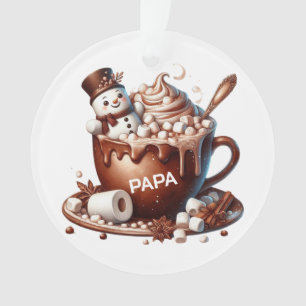 Cute Snowman Cocoa Design Ornament
