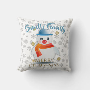 Cute Snowman Custom Cushion