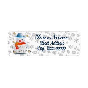 Cute Snowman Custom Return Address Label