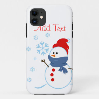 Cute Snowman Design iPhone 11 Case
