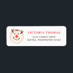 Cute Snowman Doughnut Festive Christmas Return Address Label<br><div class="desc">Happy Holidays! Complete your holiday cards and invitations with this festive doughnut-theme address label. It features white chocolate flavoued doughnut with snowman decorations. Personalise by adding your name and address. Matching items are available.</div>