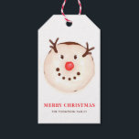 Cute Snowman Doughnuts Festive Christmas Gift Tags<br><div class="desc">Happy Holidays! Celebrate the holiday season with this holiday doughnut theme gift tags. It features a cute snowman doughnut. Personalise by adding names and messages. This will be perfect for party favours and gifts.</div>