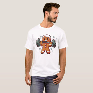 Cute Snowman Exercising Funny Christmas T-Shirt