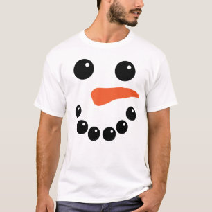 Cute Snowman Face T-Shirt