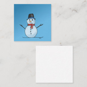 Cute Snowman Flat Note Card