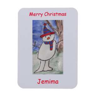 Cute Snowman Flexible Magnet