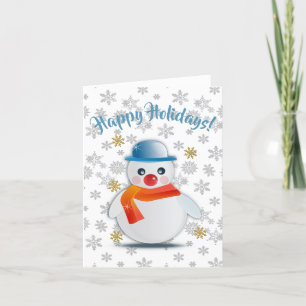 Cute Snowman Holiday Card