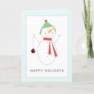 Cute Snowman Holiday Card