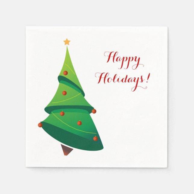 Cute Snowman Holiday Party Paper Napkin Set (Front)