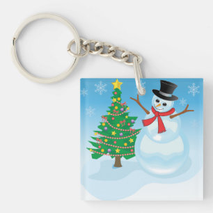 Cute Snowman Key Ring