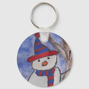 Cute Snowman Key Ring