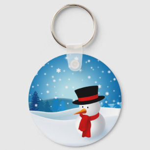 Cute Snowman Keychain