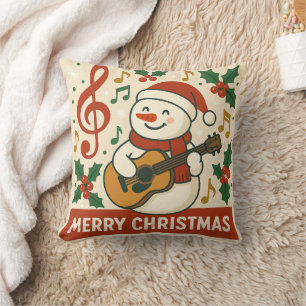 Cute Snowman Merry Christmas Cushion