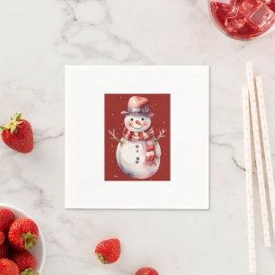 Cute Snowman Napkin