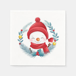 Cute Snowman  Napkin