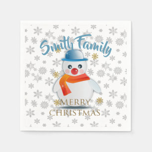 Cute Snowman Napkin