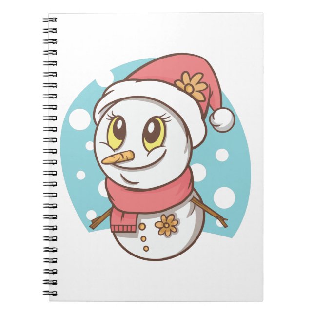 Cute Snowman Notebook (Front)