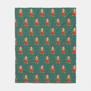Cute Snowman Pattern Christmas Fleece Blanket