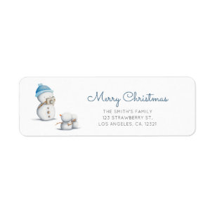 Cute Snowman Photography Christmas Return Address Return Address Label
