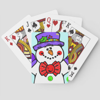 Cute Snowman Playing Cards