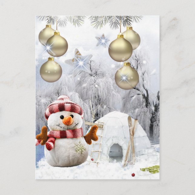 cute  Snowman Postcard (Front)