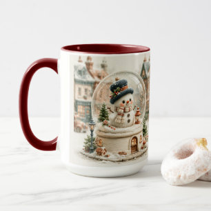 Cute Snowman Snow Globe Mug