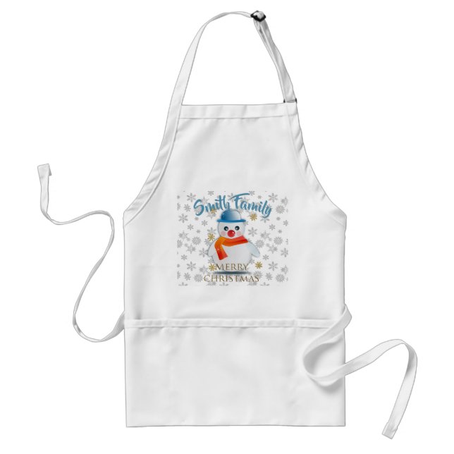 Cute Snowman Standard Apron (Front)