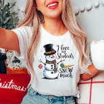 Cute Snowman Teacher  T-Shirt<br><div class="desc">Snow much teacher shirt | Funny Christmas teacher gift | Cute snowman classroom tee | Holiday winter teacher outfit | Festive teacher appreciation gift | Warm hearts in chilly classrooms! This snowman t-shirt is perfect for holiday celebrations or sipping cocoa while grading. Show your students just how much you “snow”...</div>