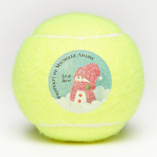 Cute Snowman Tennis Balls
