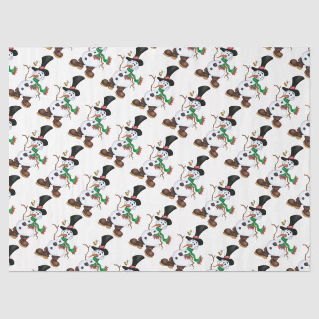 Cute Snowman Tissue Paper (Front)