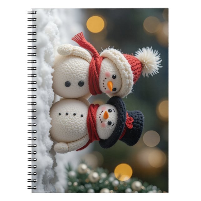 cute snowman together notebook (Front)