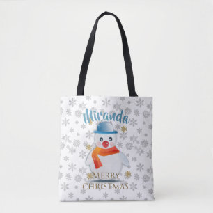 Cute Snowman Tote Bag