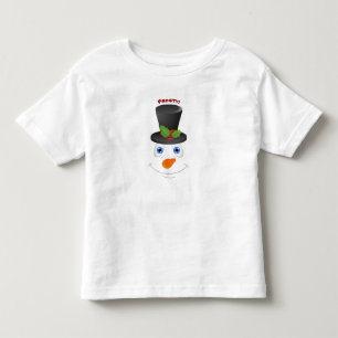 Cute Snowman Wearing Hat Customisable Message Toddler T-Shirt