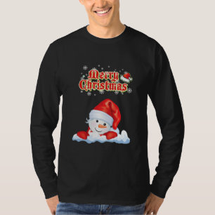 Cute Snowman Winter Merry Christmas 2021 T-Shirt
