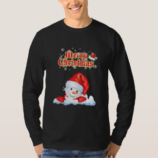 Cute Snowman Winter Merry Christmas 2021 T-Shirt
