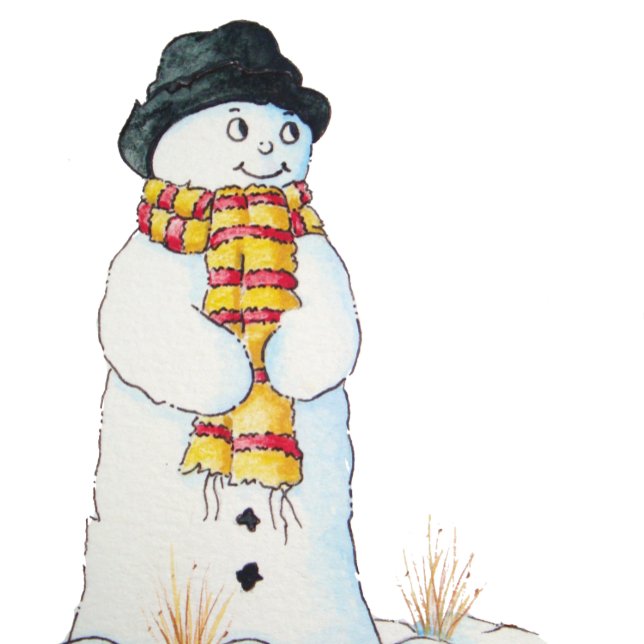 Cute snowman with Christmas stocking in the snow Tie (Creator Uploaded)