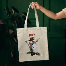 Cute snowman with name 1 side