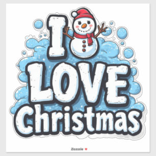 Cute Snowman With Red Hat And Scarf