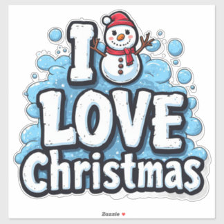 Cute Snowman With Red Hat And Scarf