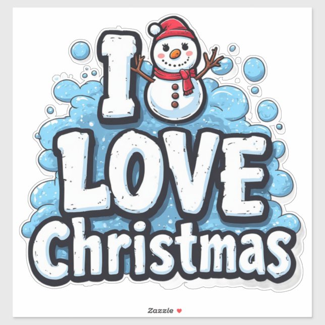 Cute Snowman With Red Hat And Scarf (Sheet)