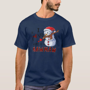 Cute Snowman With Santa Hat I Love Being A Mawmaw T-Shirt