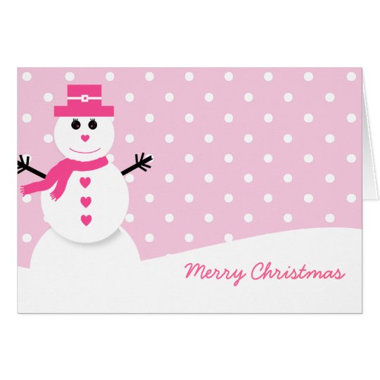 Cute Snowman (woman) Christmas Card