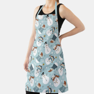 Cute Snowmen Apron