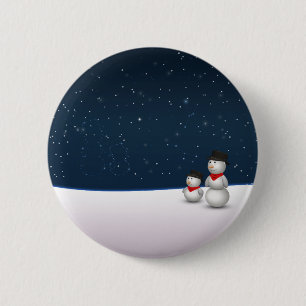 Cute Snowmen Constellation 6 Cm Round Badge