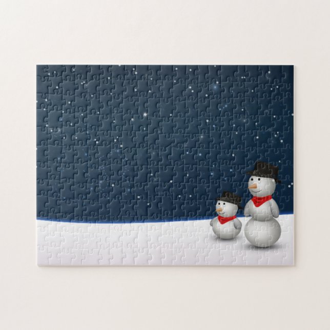 Cute Snowmen Constellation Jigsaw Puzzle (Horizontal)